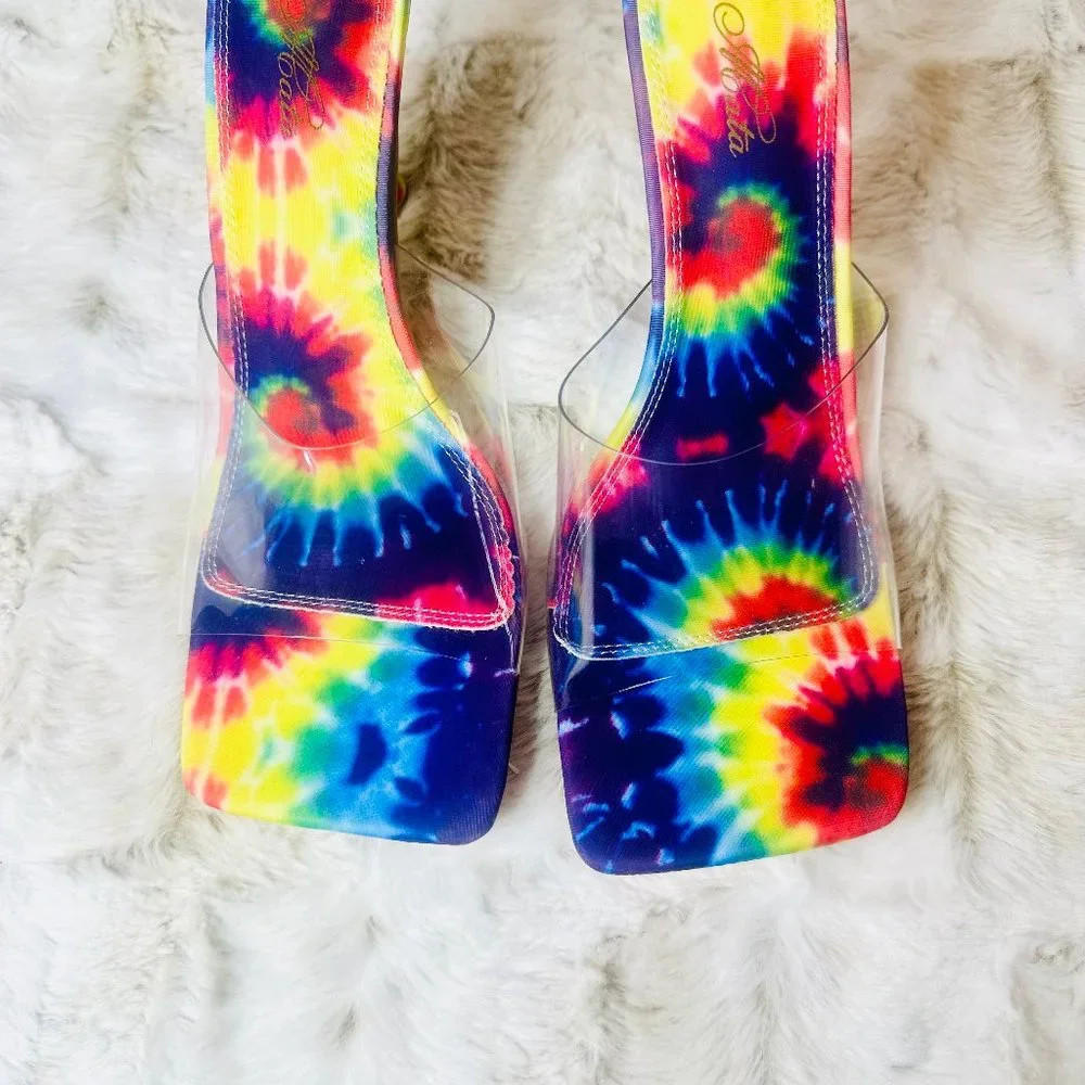 Mata Square Toe Rainbow Tie Dye 3.5